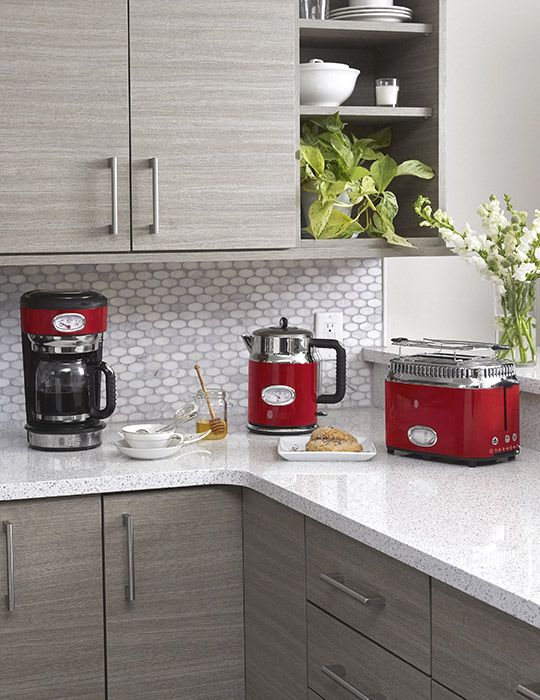 Retro Style Electric Kettle Red & Stainless Steel Russell Hobbs